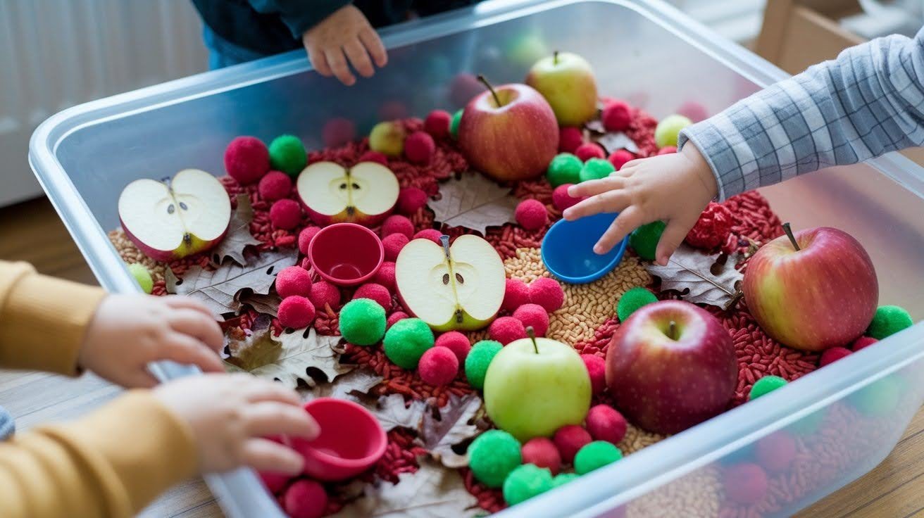Apple Findy Sensory Bin