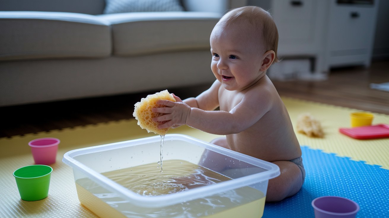 Water Play with Sponges
